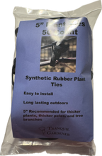 5-inch synthetic rubber garden ties for securing plants and vines