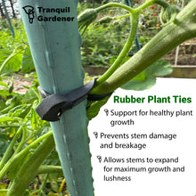 Tranquil Gardener Synthetic Rubber Plant Ties - 50 Count (2", 3", or 5")