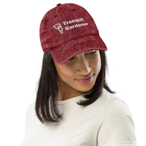 Vintage Cotton Twill Cap - White Lettering