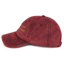Vintage Cotton Twill Cap - Tranquil Gardener - Yellow Lettering