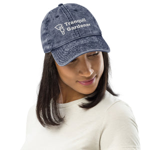 Vintage Cotton Twill Cap - White Lettering