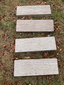 Faux Wood Rectangular Stepping Stone